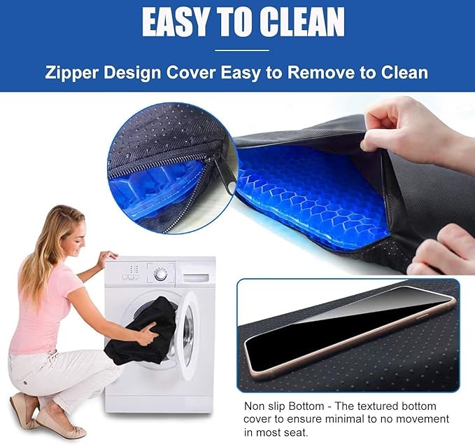 20" Gel Seat Cushion for Long Sitting – Office Chair Cushion – Wheelchair - Image 7