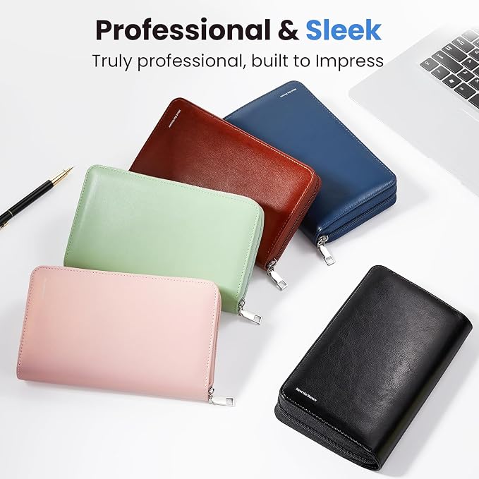 Sooez Zip-Enclosed Business Card Holder Organizer, Professional Credit Card - Image 6