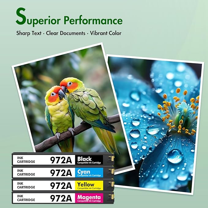 972A 972X Ink Cartridges Remanufactured Replacement for HP 972 A for HP Pagewide Pro MFP 477dw 577dw 477dn 452dn 552dn 552dw P55250dw Printer High Yield (4 Pack, Black Cyan Yellow Magenta)-DeskLoop Office