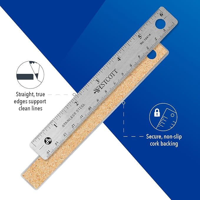 Westcott 10414 Stainless Steel Metal Ruler - Image 3