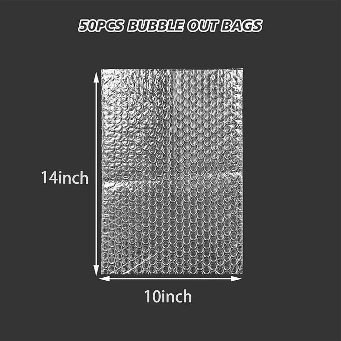 50Pcs Bubble Pouche Wrap, 10”x14” Bubble Bags - Image 2