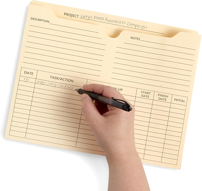 Blue Summit Supplies 50 Project File Folders, Reinforced Straight Cut Tab - Image 7