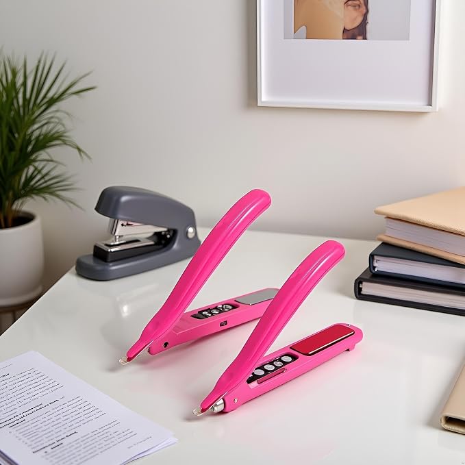 2 Pcs Pink Portable Staple Remover, Staple Puller Tool Magnetic Head Staple - Image 7