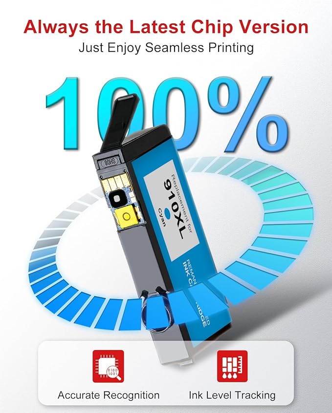 910XL Ink Cartridges Combo Pack Replacement Compatible for HP 910 XL HP910 Ink Works with OfficeJet Pro 8010e 8015e 8022e 8020e 8025e 8028e 8035e Series-DeskLoop Office