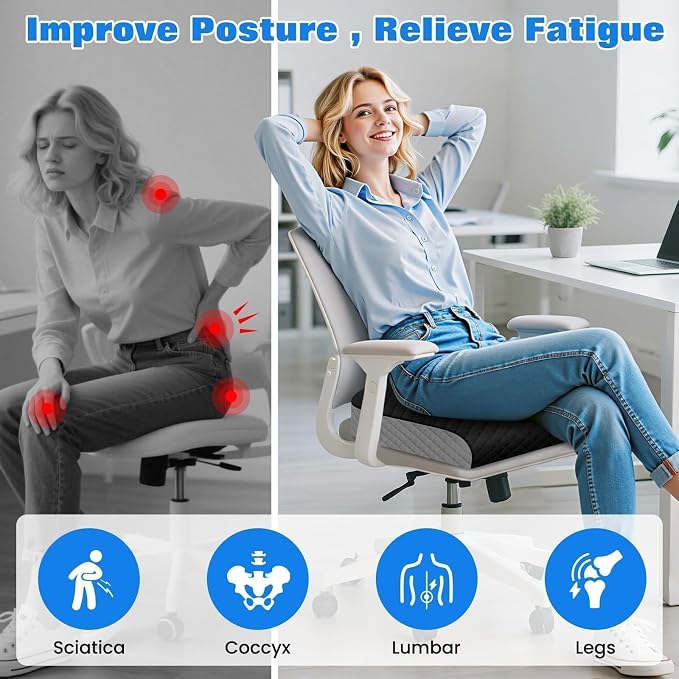Seat Cushion for Office Chair, Memory Foam Chair Cushions, Car Seat Cushion for - Image 6