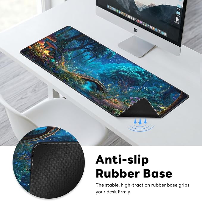 Desk Mat, Big Desk Pad, 31.5x11.8 Inches Extended Big Gaming Mouse Pad - Image 6