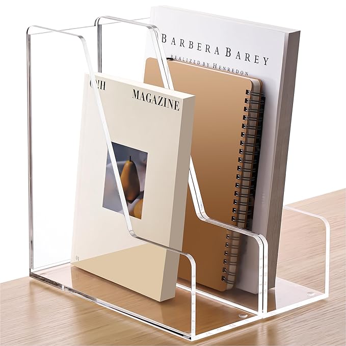YUXUN Acrylic Magazine File Holder by AcrylicBusinessCardHold