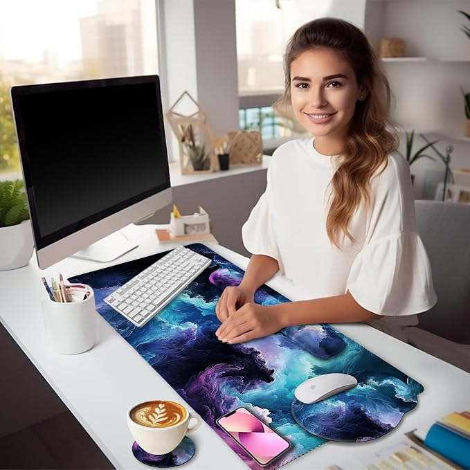 LIMKRIAN Galaxy Mouse Pad Large Desk Matt - Image 2