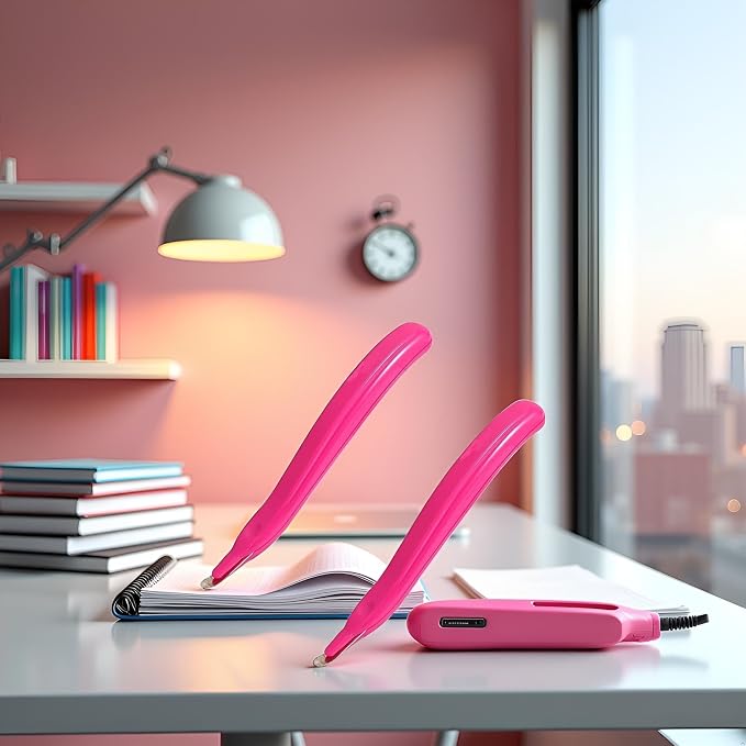 2 Pcs Pink Portable Staple Remover, Staple Puller Tool Magnetic Head Staple - Image 4
