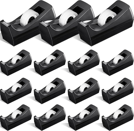 Colarr 15 Pack Desktop Tape Dispenser Non Skid Base Tape Dispensers Desk Tape Dispenser Tape Roll Dispenser for Office Home, Tape Not Included-DeskLoop Office
