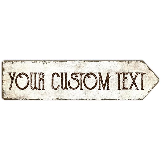 Rustic Custom Sign, Personalized Right Directional Metal Composite Street Sign by SigoSigns