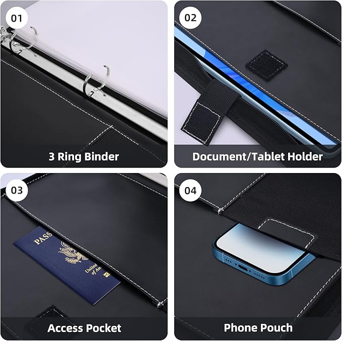 Antner Important Document Organizer Zipper Binder Family Life Emergency - Image 5
