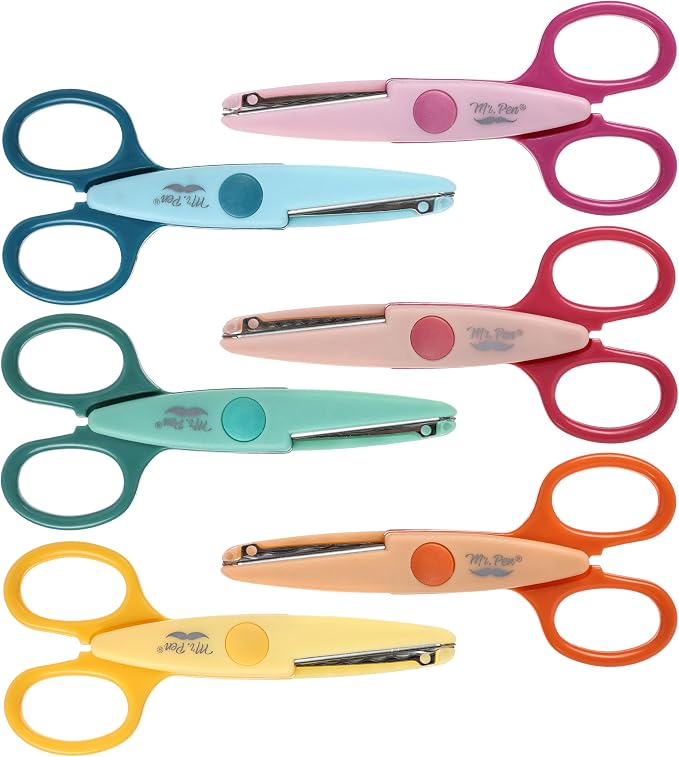 Mr. Pen- Craft Scissors Decorative Edge, 6 Pack, Sunny Meadows | Zig Zag - Image 9