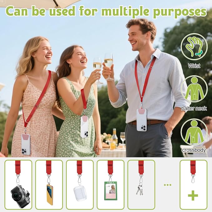 takyu Phone Lanyard, 2 Pack Adjustable Anti-Drop Neck/Wrist Strap - Image 8