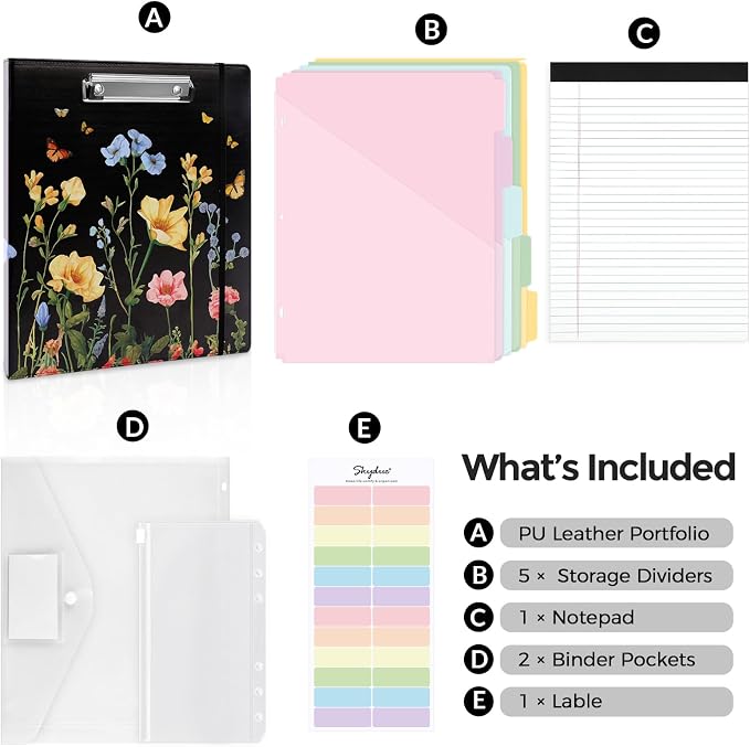 SKYDUE 1 Inch 3-Ring Binder - Image 3