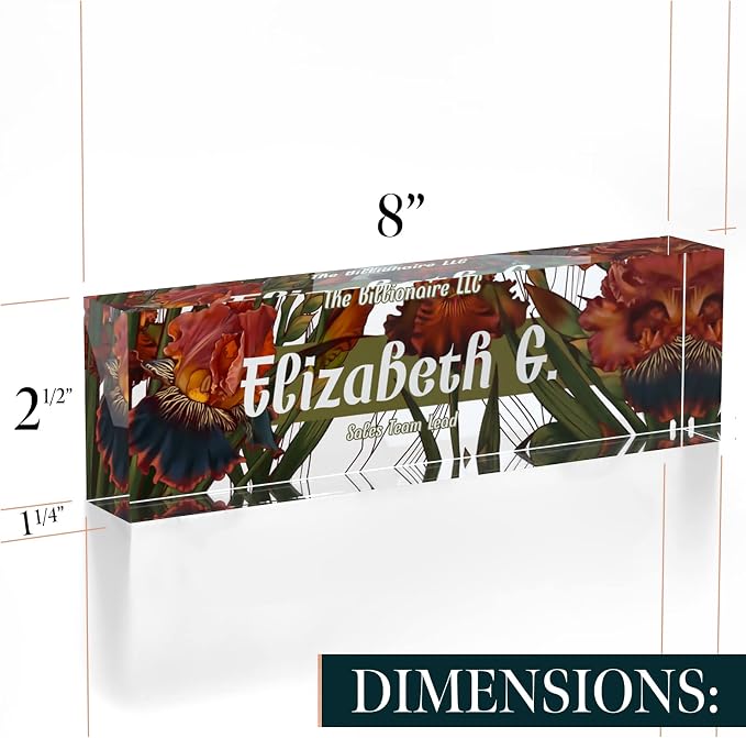 Desk Name Plate Personalized, Custom Name Plates, 2½/x8 Inches, Thick - Image 8