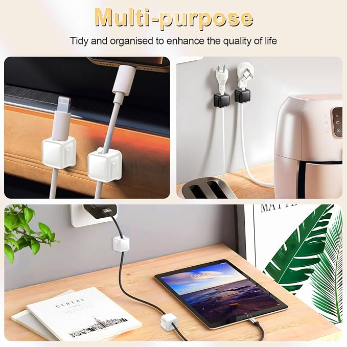 18 Pack Cord Organizer Holder, Magnetic Cable Clips Management, Easy Adhesive - Image 7