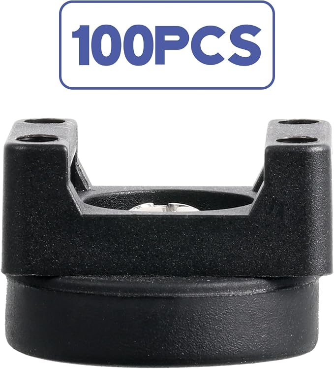 Yookeer 100 Pcs Magnetic Zip Tie Mount Base Black Magnetic Cable Clips Wire - Image 3
