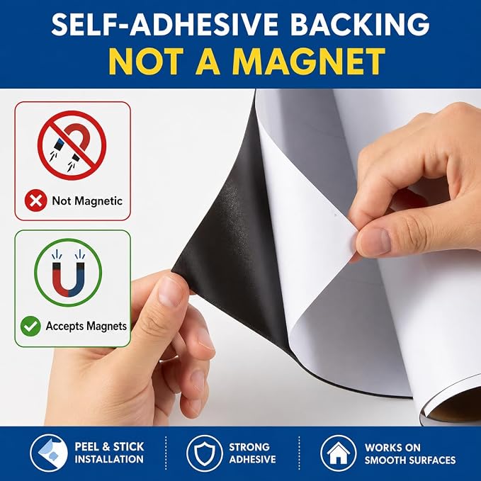 YOUNGJQ Magnetic Whiteboard for Wall 48" x 36" Self-Adhesive Magnetic Dry Erase - Image 4