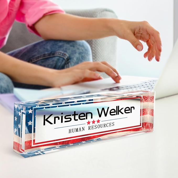 Gowellly Office Desk Name Plate Personalized - Image 3