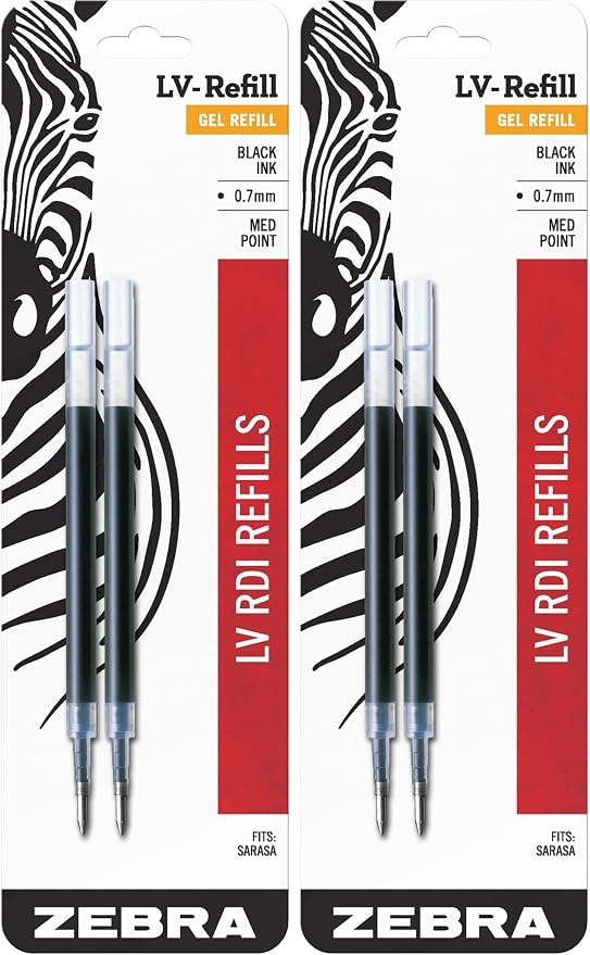 Zebra Pen LV-Refill for Gel Ink Pens, Medium Point by ZebraPen
