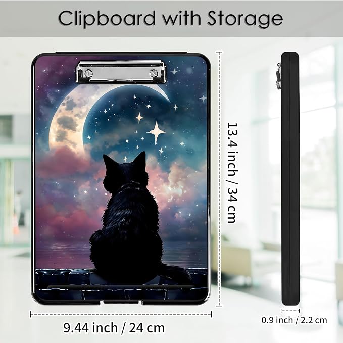 Clipboard with Storage, Office Supplies Nursing Clipboards Folder with Pen - Image 2