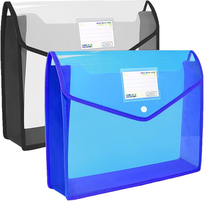 YoeeJob Plastic File Folders Legal Size 2 Pcs, Expandable Document Folder by YoeeJob