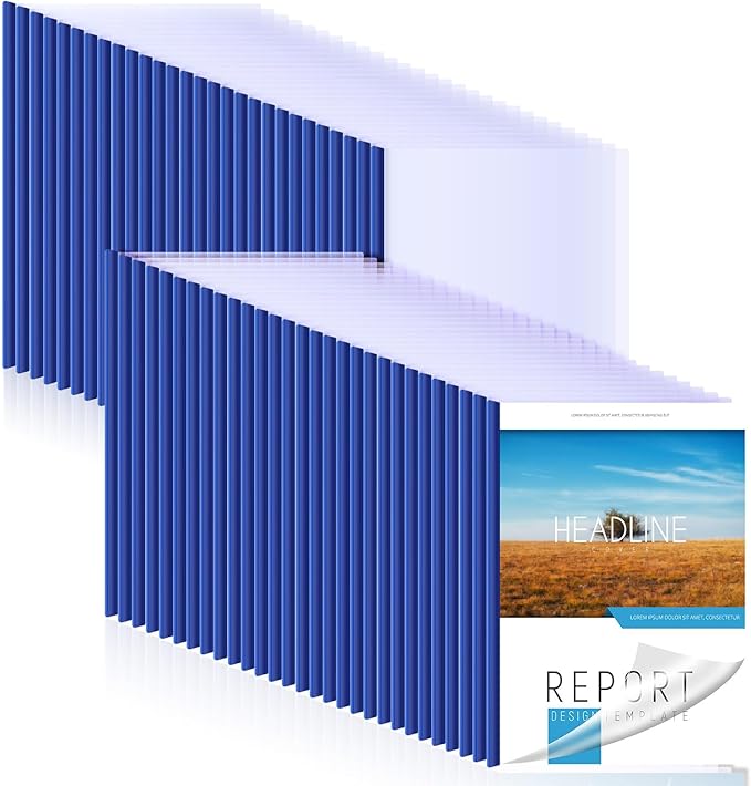 Thenshop 100 Pcs Clear Report Covers by Thenshop