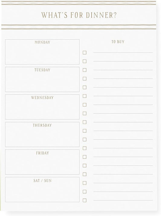 Graphique Large Magnetic Notepad, 6” x 8”–Front Says, “What’s by GraphiquedeFrance