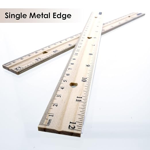 BAZIC Products 12 in Wooden Ruler, Inch & Metric, 24-Box | 12 in; clear inch - Image 4