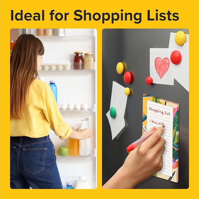 X-bet MAGNET Magnetic Notepads for fridge 120 sheets, grocery list pad for - Image 5