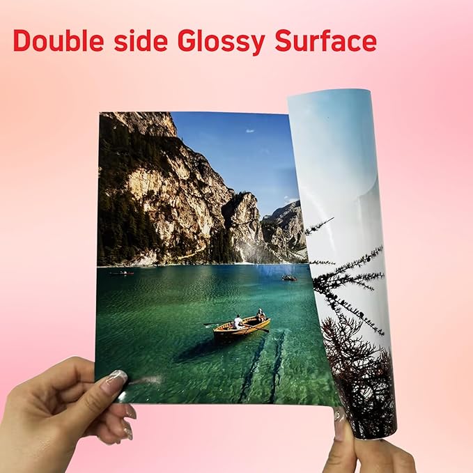 140gsm Double Sided Glossy Photo Paper 100 Sheets 11x17 Inches for Inkjet Printer and Dye Ink-DeskLoop Office