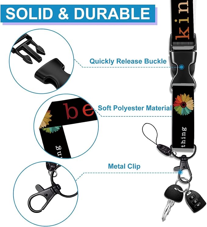 Id Badge Holder with Lanyard, Positive Badge Holder with Reel Retractable - Image 6