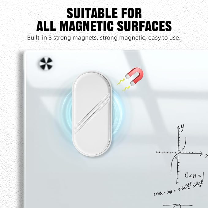Dry Erase Board Eraser, Magnetic Detachable Whiteboard Eraser 1-Pack, Glass - Image 5