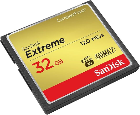 SANDISK 32GB Extreme CompactFlash Memory Card UDMA 7 Speed Up To 120MB/s by Unknown