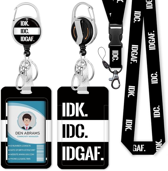 Piefly Lanyards for Id Badges, Funny Badge Holder by Piefly