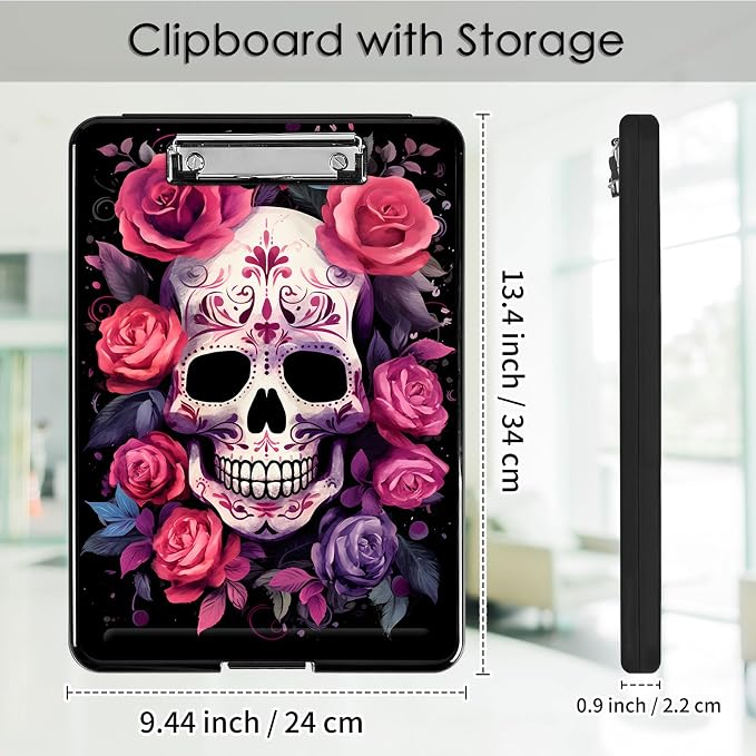 Clipboard with Storage, Office Supplies Nursing Clipboards Folder with Pen - Image 2