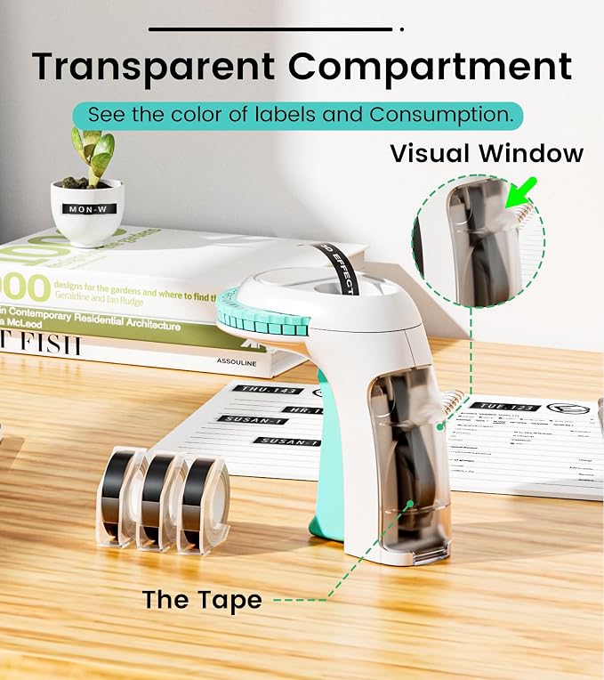 Embossing Label Maker Machine, Retro Embossed Label Maker Vintage, Handheld Old - Image 5