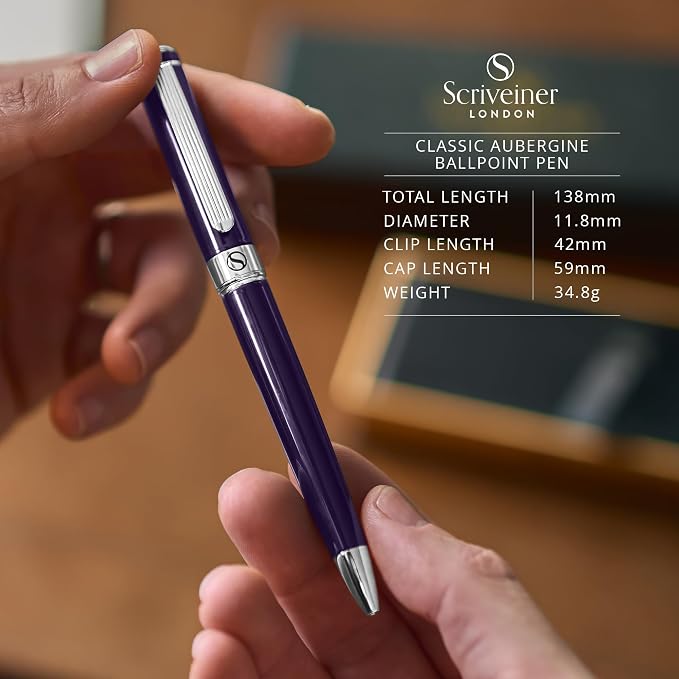 Scriveiner Aubergine Lacquer Ballpoint Pen - Image 6