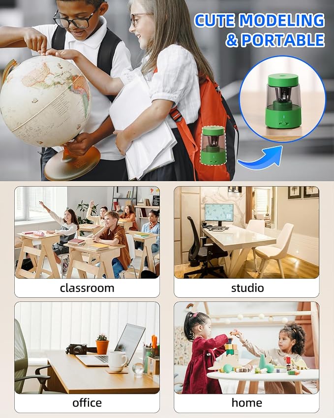 ZMOL Electric Rechargeable Pencil Sharpener, Automatic Pencil Sharpeners Kids - Image 9