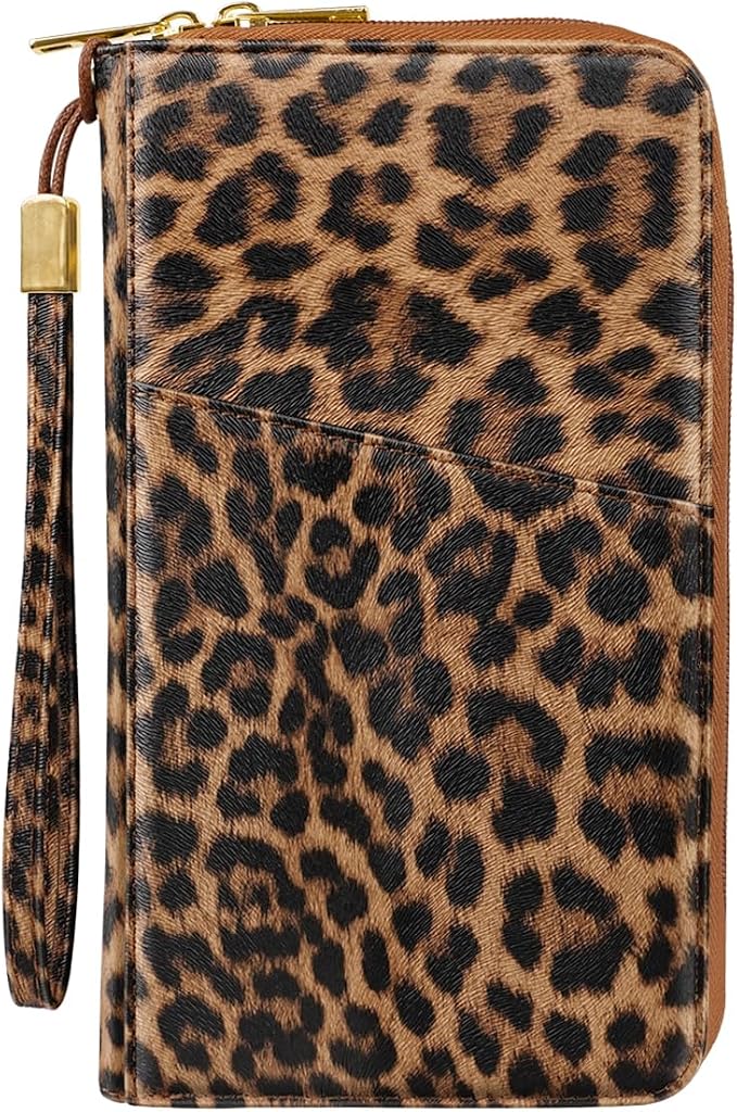 Family Passport Holder Wallet RFID Blocking Document Organizer PU Leather by Simikol