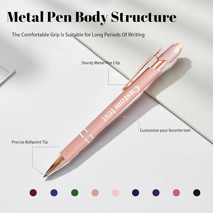 CRME Ballpoint Pen 2-in-1 Stylus Bulk Custom Pens Personalized Engraved Metal - Image 3