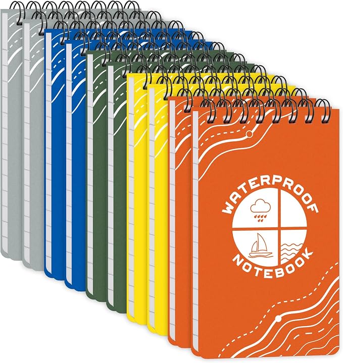 Thboxes 10 Pack Waterproof Pocket Notebook by Thboxes