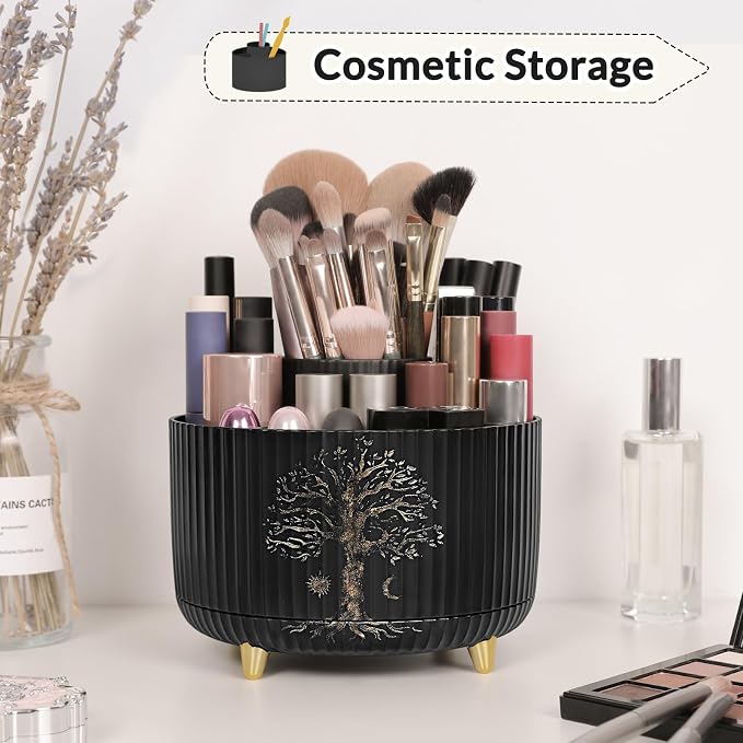 SKYDUE 360 Degree Rotating Desk Organizer, Dual-Purpose Pencil Pen Holder - Image 5