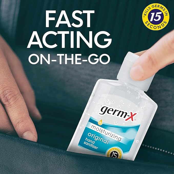 Germ-X Original Hand Sanitizer Gel, Mini Travel Size for On-The-Go, Display Pack, Back to School Supplies , 2 Fl Oz (Pack of 24)-DeskLoop Office