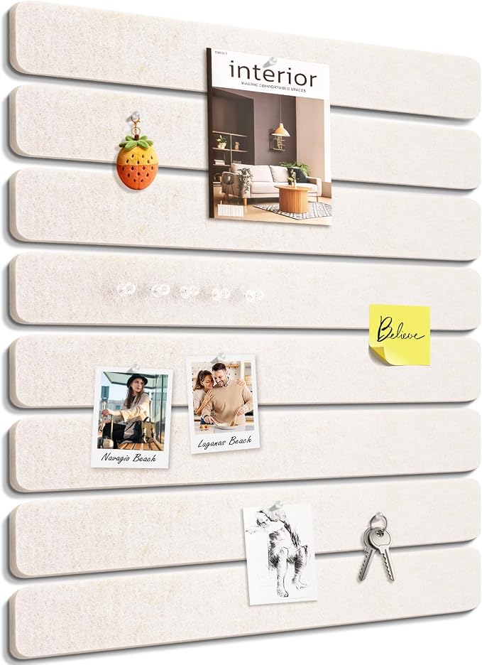 Small Cork Bulletin Board Tiles, Felt Wall Decor and Office Desk Accessories by faainit