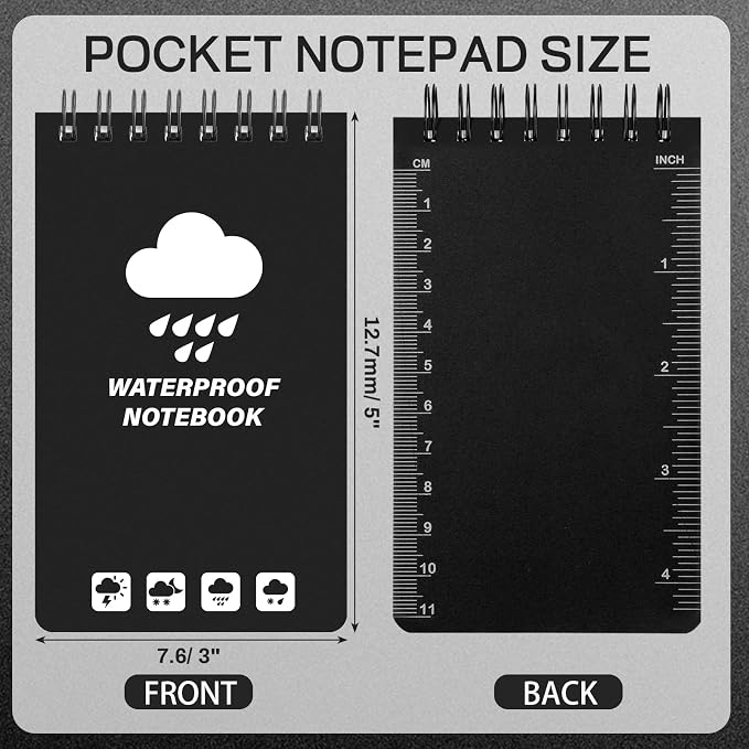 Thboxes 6 Pack Waterproof Pocket Notebook - Image 2
