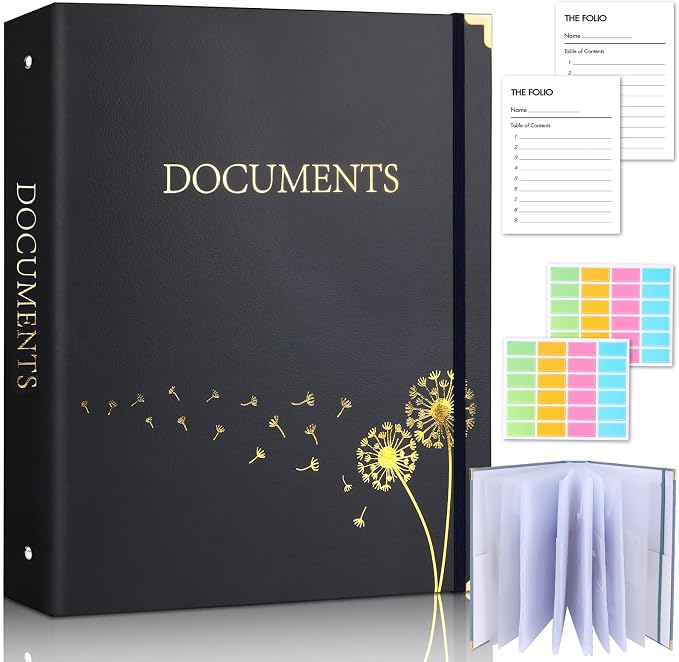 XKDOUS Important Document Organizer Emergency Binder Life Organizer Folio by XKDOUS