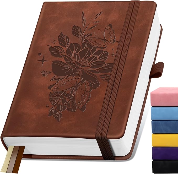 Lined Journal Notebook 365 Pages, A5 Leather Journals by ALKALO