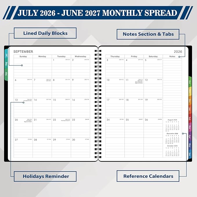 BooQool Planner 2026-2027 for Office, Home - Image 4